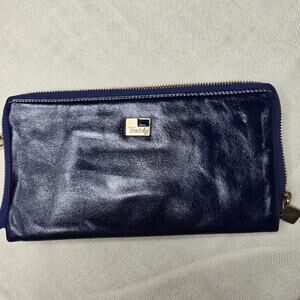 Termichy Blue Leather Wristlet Wallet